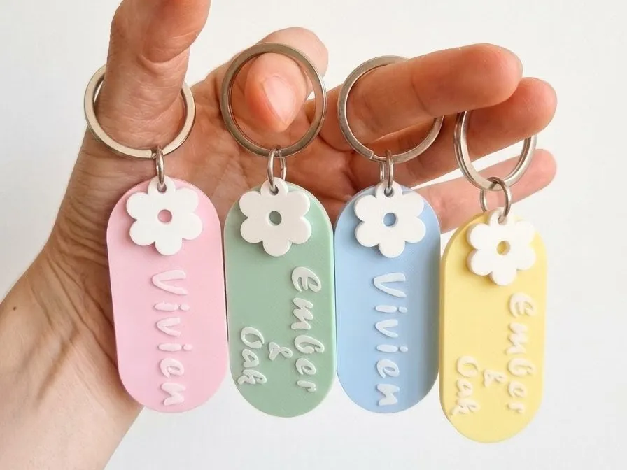 Chaveiro Personalizável — Margarida com Nome