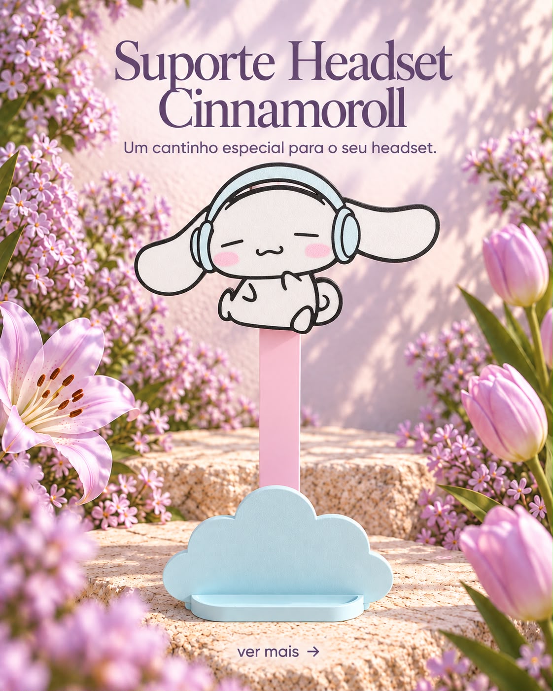 Suporte para Headset Cinnamoroll