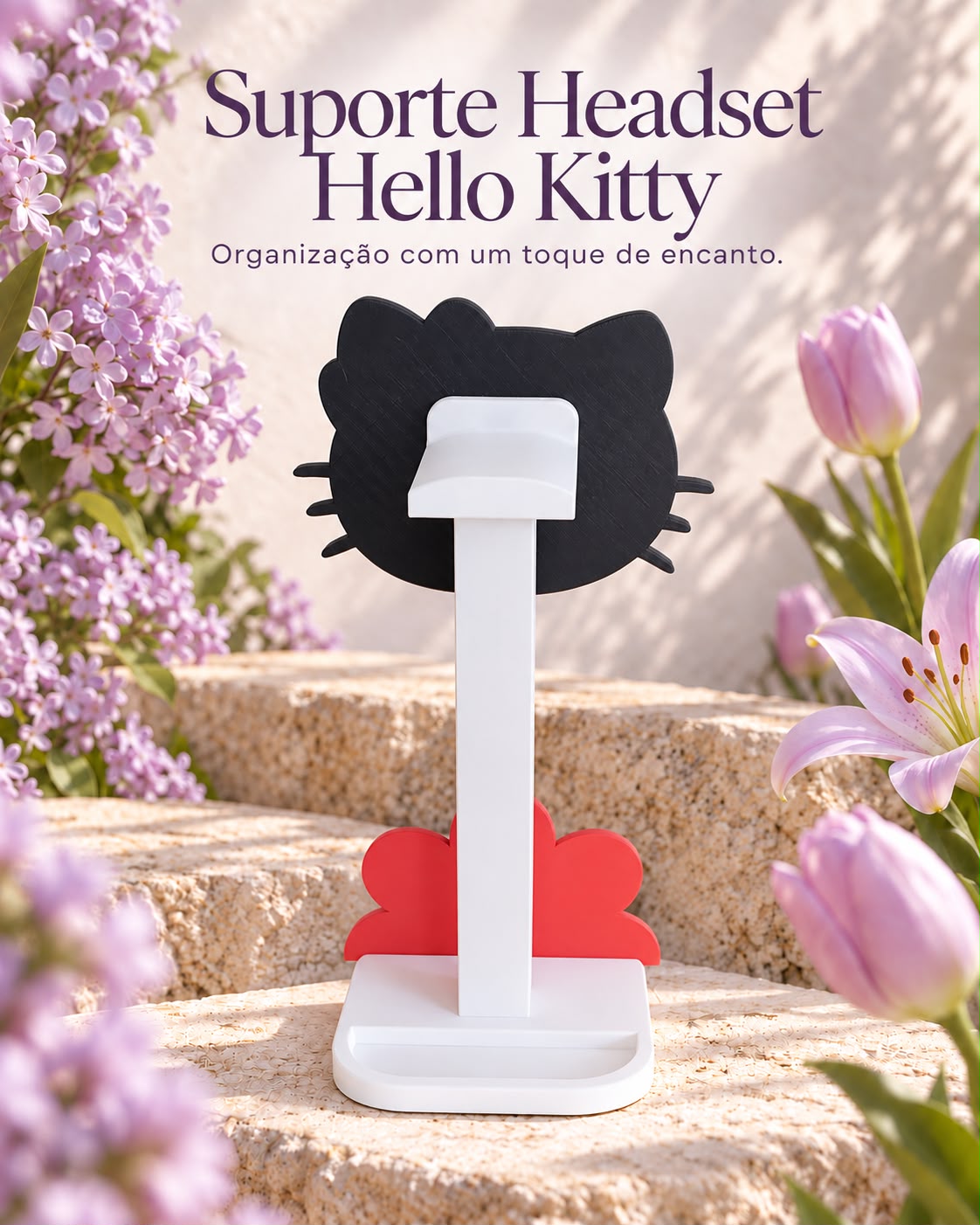 Suporte para Headset Hello Kitty