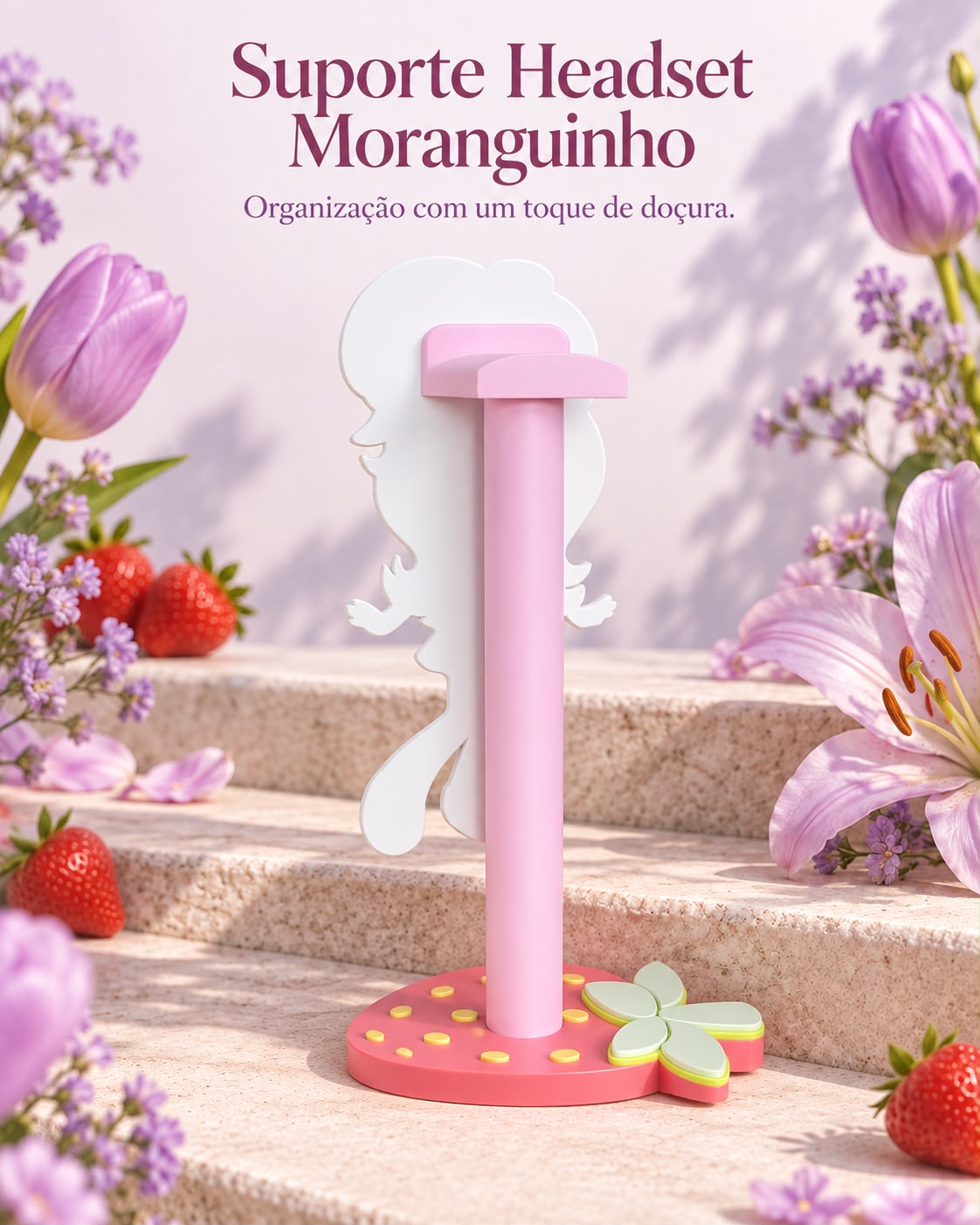 Suporte para Headset Moranguinho